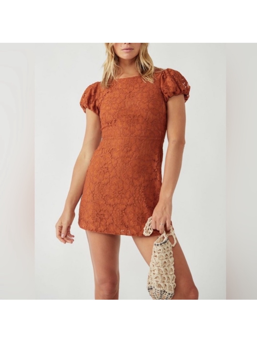 Free People Hailee Lace Mini Dress Sz L